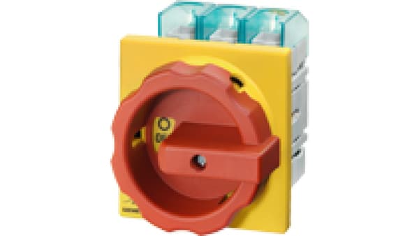 3P 63A 22kW AC23A 400V hoved-/nød-rullepanelmontering gul-rød 4 huller 3LD2504-0TK53