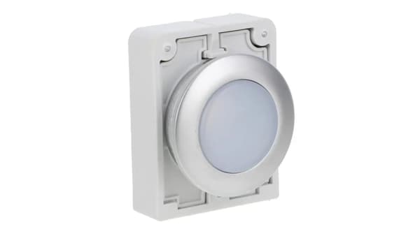 Signallamphuvud 30mm platt vit M30C-FL-W 183287