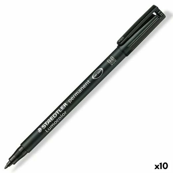 Permanent markør Staedtler Lumocolor 317-9 Sort (10 enheder)