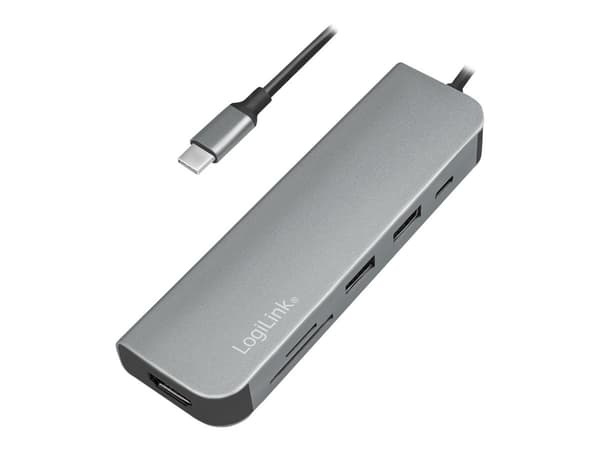 LogiLink USB-C-monitoimi-hubi - telakointiasema - HDMI