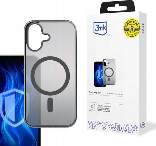 3MK Frosty MagCase iPhone 16 sort/sort