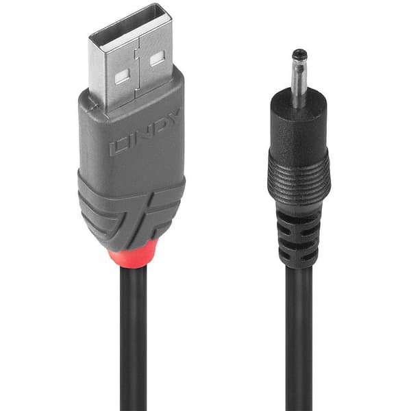 Lindy USB-A USB-kaapeli - DC 2,5 mm 1,5 m musta (70265)