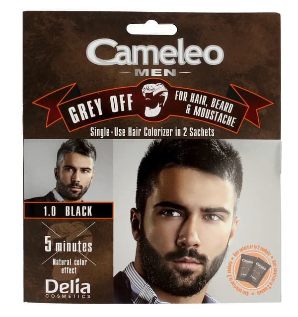 Delia Cosmetics Cameleo Men Hår-, Skæg- og Vaskcreme Nr. 1.0 sort 15mlx2