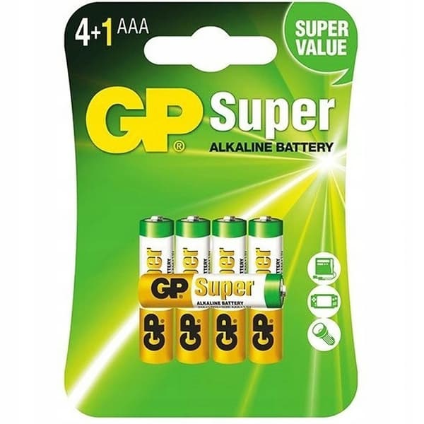 GP ALKALINE BATTERIER R3 (AAA) 5 STK