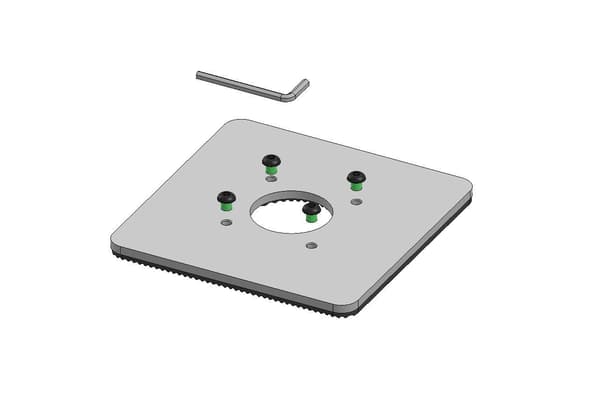 Ergonomic Solutions 150x150mm Bundplade 5mm - SORT