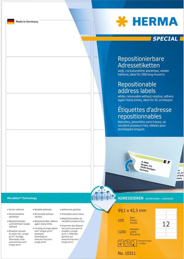 HERMA Special - adresseetiketter - mat