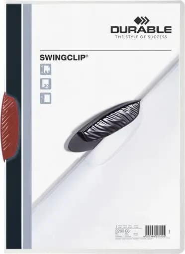 Durable Workbook Swingclip Klämma A4/30 ark Röd