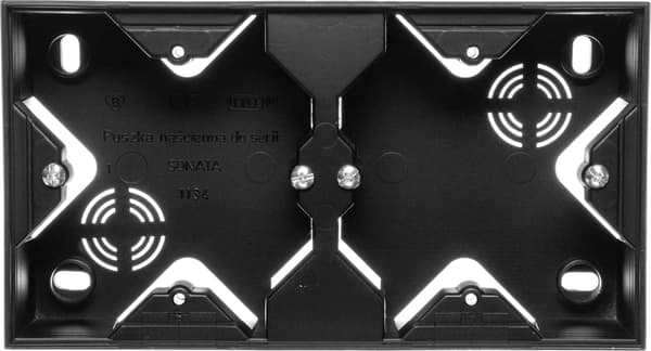 Ospel SONATA Påbygningsdåse dobbelt sort metallic (PNP-2R/33)