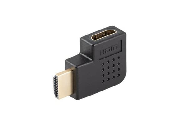 Sovitin HDMI (M) -HDMI (F) 4K oikea musta AD-HDMI-06