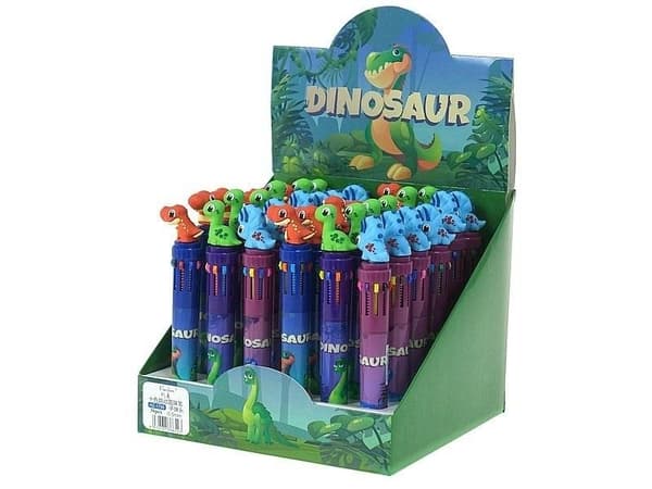 Flerfarvet længde med dinosaur 15 cm (36 stk)