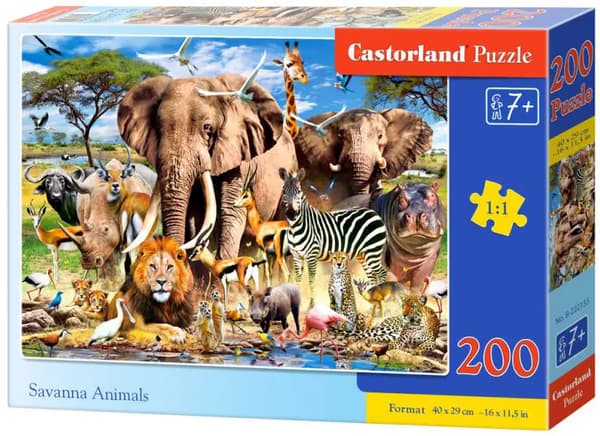 Palapeli 200 Savannieläimet CASTOR