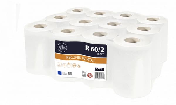 Rulle Håndklæde Ellis 60m 2w Cellulose Hvid (12)