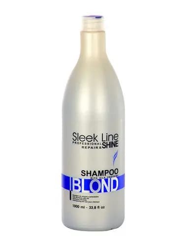 Stapiz Sleek Line Blond Shampoo Shampoo med silke til blondt hår 1000ml