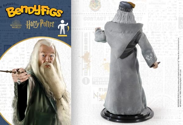 Harry Potter Dumbledore med tryllestav Bendyfigs bøjelig figur 19cm