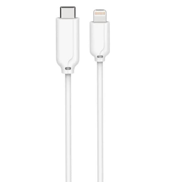 MicroConnect USB-C Lightning-kabel MFI 2M 8-stifts Lightning-USB Typ C Hane Vit Stöder Apple snabbladdning med USB-C PD-strömadaptrar