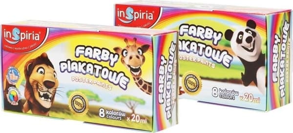 Plakatmaling 8 farver 20ml