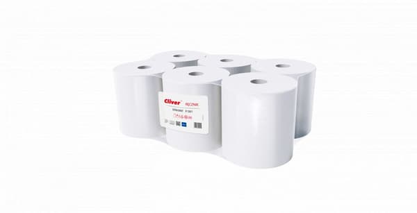 Rullhandduk Cliver 130m 1w Returpapper vit (6)