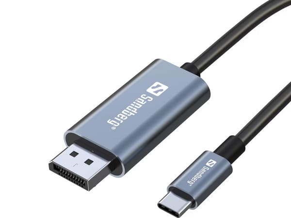 Sandberg USB-C till DisplayPort-kabel 2M