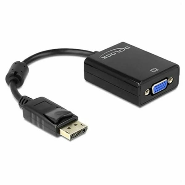 DisplayPort - VGA adapteri DELOCK 61848 Musta
