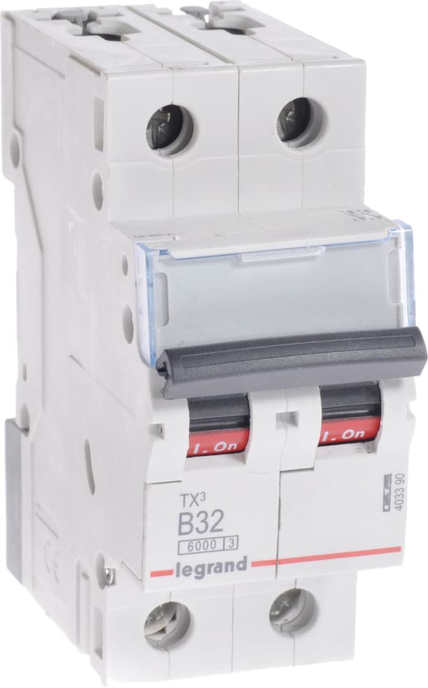 Legrand Strømafbryder 2P B 32A 6kA AC S302 TX3 (403390)