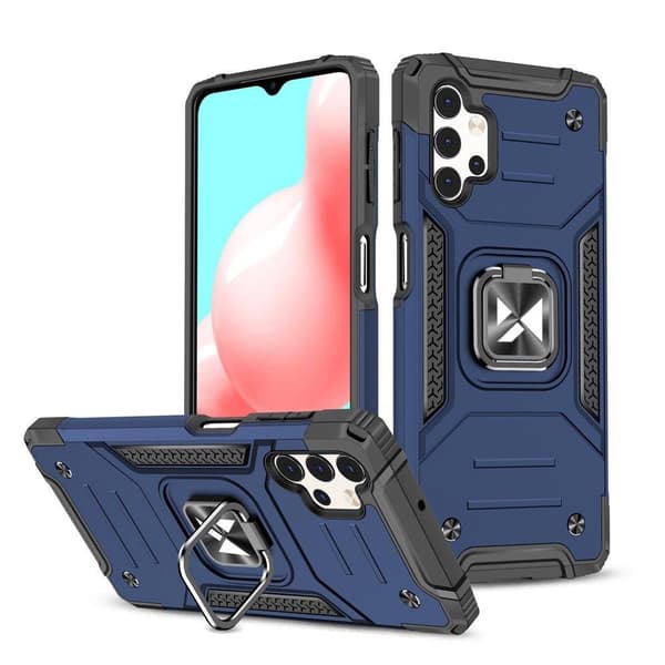 Wozinsky Ring Armor Tough Hybrid Cover + Magnetholder til Samsung Galaxy A73 blå