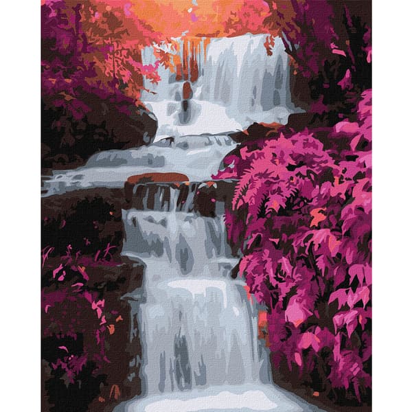 Mal efter tal - Vandfald 40x50cm