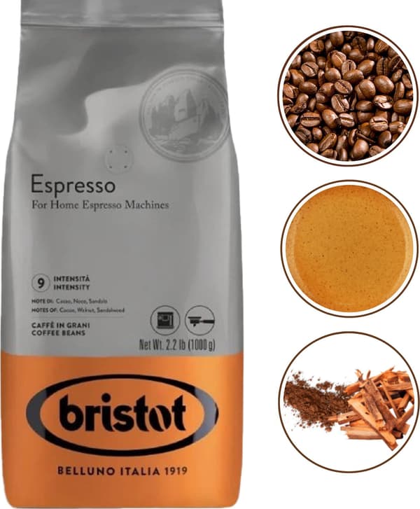 Bristot Espresso Retail Hela Kaffebönor 1 kg