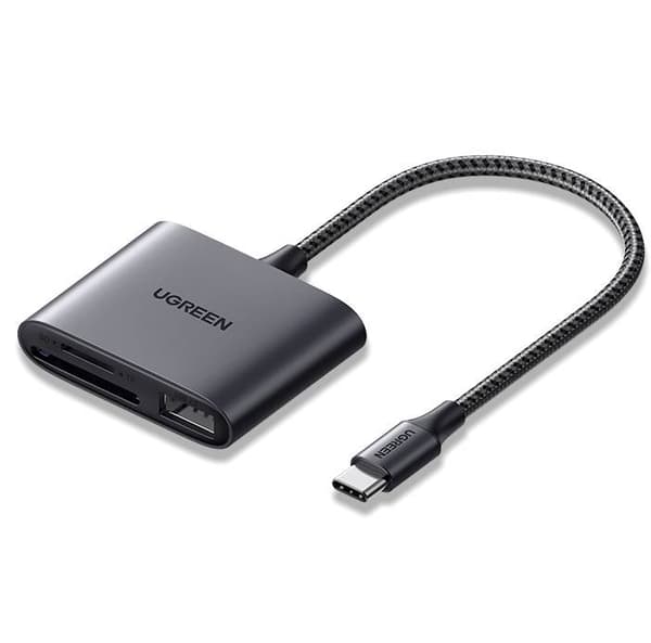 Ctec caret USB-C + USB, UGREEN CM387 (sort)