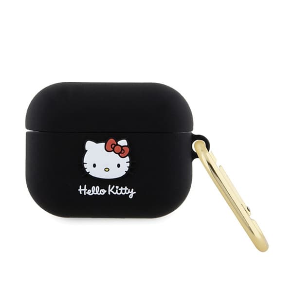 HELLO KITTY HKAP3DKHSK AIRPODS PRO COVER SORT/SORT SILIKONE 3D KITTY HOVED