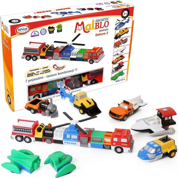 Malblo Magneettinen Delux Ajoneuvosetti 2