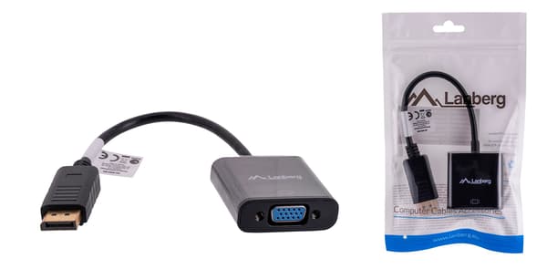DisplayPort til VGA-adapter Lanberg AD-0002-BK Sort