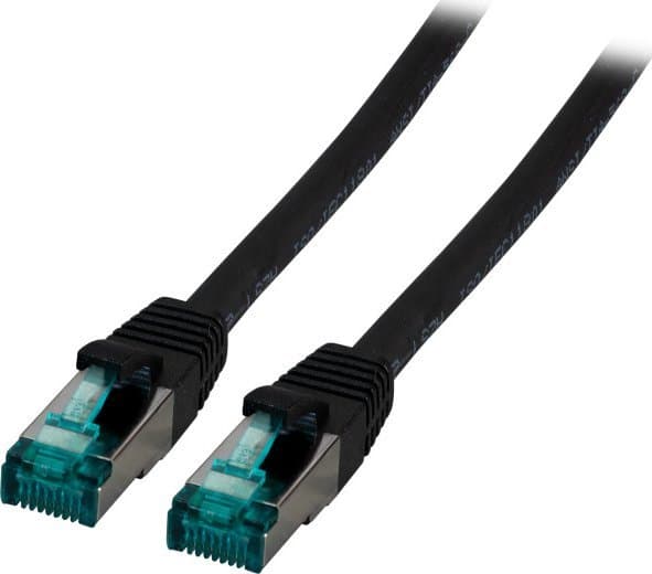 EFB EFB RJ45 Patchkabel S/FTP, Cat.6A, LSZH, 1,5m, sort