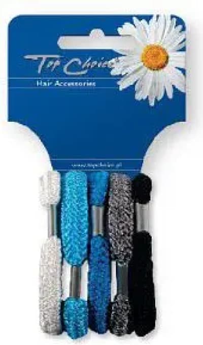 Top Choice Flettet Elastik Tyk Farvemix 5 stk 21527