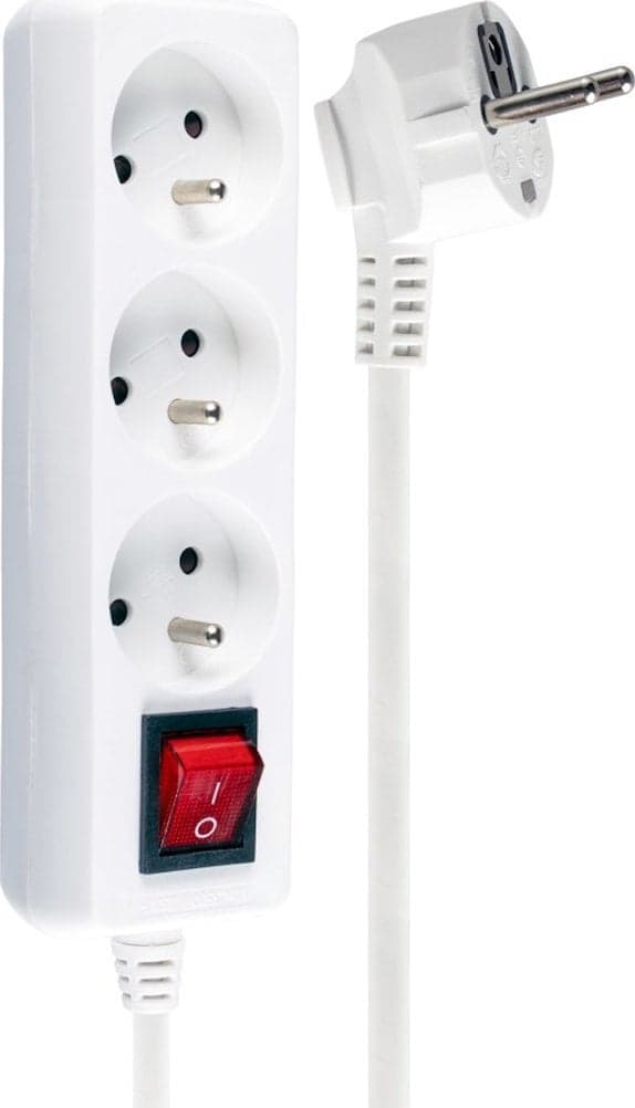 Libox stikdåse 3 stik 1,5 m hvid (LB0081-1,5)