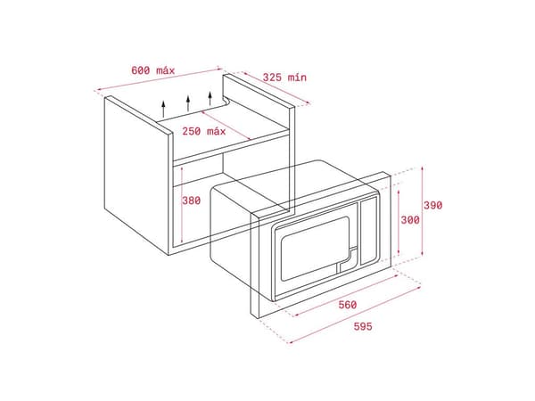 Mikrobølgeovn Teka ML8200BIS Sort 20 L 700 W