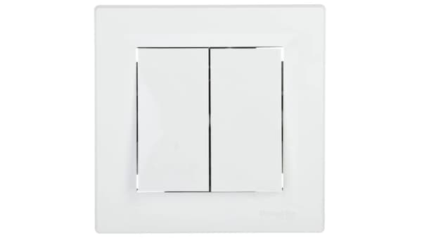 Schneider Electric Dobbeltknap Aspora hvid (EPH1100321)