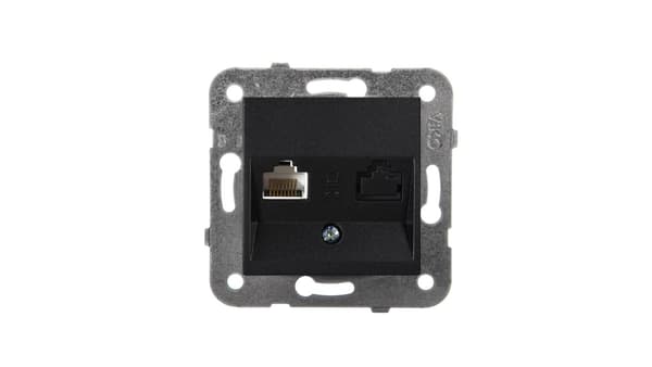 Panasonic NOVELLA Stikkontakt 1xRJ45 computer kat. 5e sort 92105532M