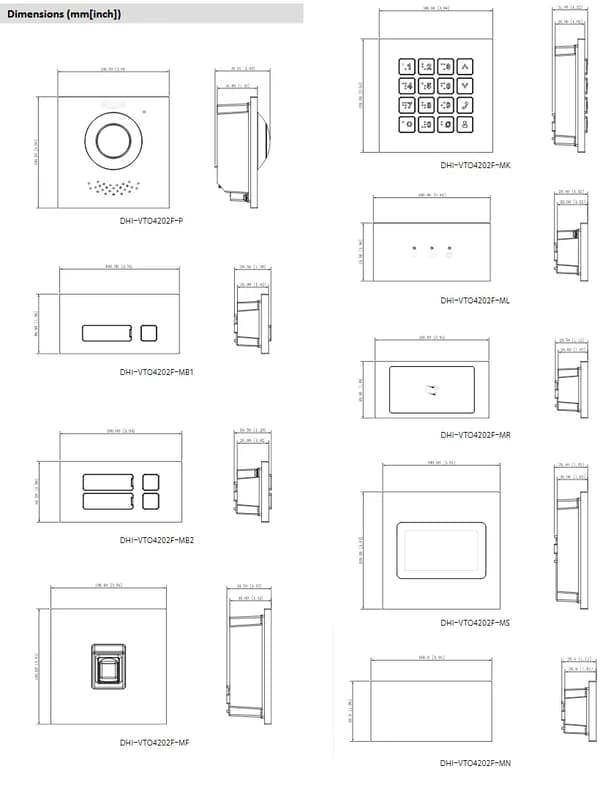 Dahua Technology IP INTERN PANEL VTH2421FW-P DAHUA