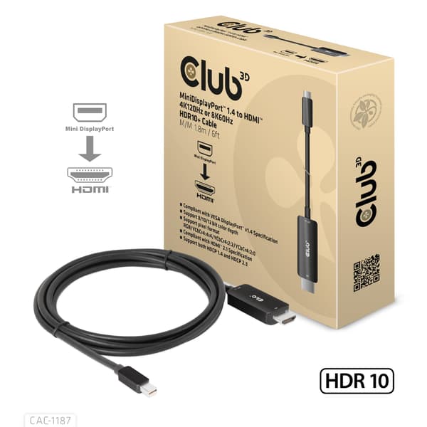 Club3D CAC-1187 MiniDisplayPort to HDM