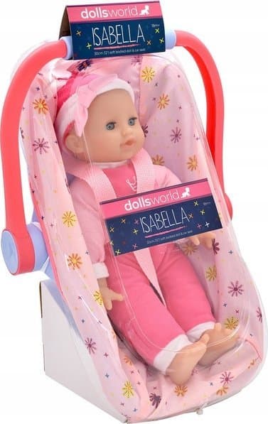 Dolls World DUkke ISABELLA I EN BÆRESELE 30 CM