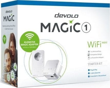 Magic 1 WiFi 2-1-2 startpaket mini, Powerline + WLAN (2 adaptrar)