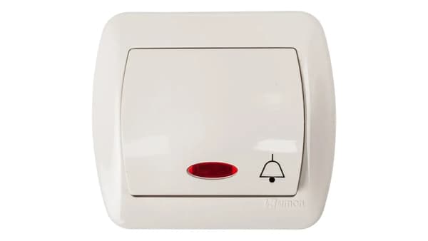 Kontakt-Simon Knappklocka Simon Chord med belysning beige (AD1L/12)