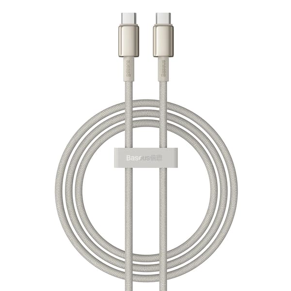 Baseus Tungsten Gold USB-C / USB-C-kabel 100 W 1 m – Guld