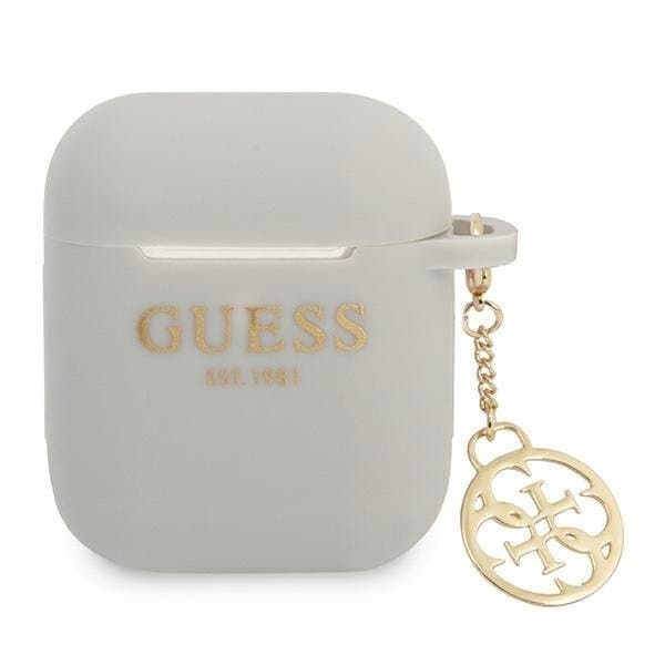 Guess, GUA2LSC4EG AirPods-fodral grå/grå silikonberlock 4G Collection