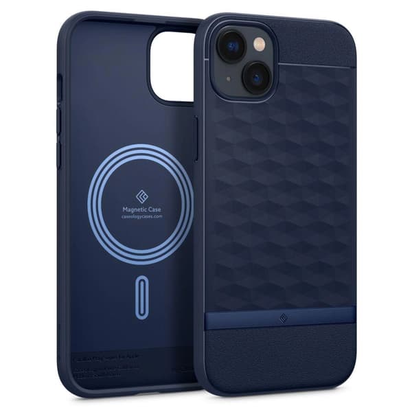 Caseology Parallax Mag Skal med MagSafe för iPhone 14 Plus – Marinblå