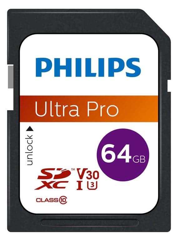 Philips SDXC-kort 64GB Klasse 10 UHS-I U3 V30 A1