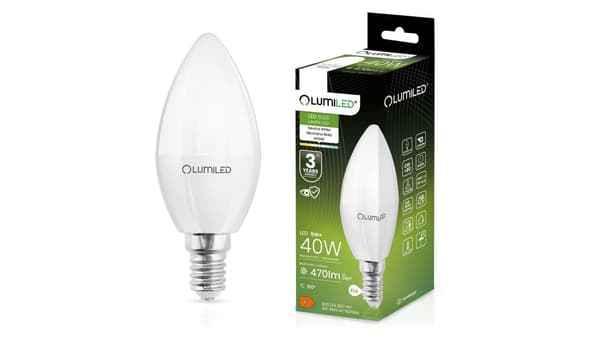 LED-lamppu B35 E14 5W = 40W 470lm 4000K neutraali 180 Lumiled