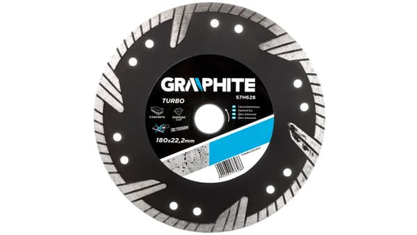 Diamantklinga 180 x 22,2 mm, turbo