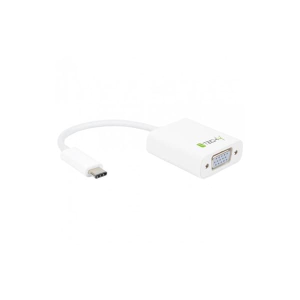 Adapter Techly USB31-VGA USB-C 3.1 til VGA M/Z, hvid 0.15m IADAP
