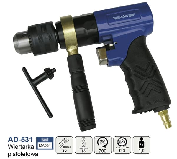 ADLER PNEUMATISK PISTOLBOREMASKINE AD-531